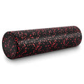 High Density Speckled Foam Roller 24X6-In, Black/Red