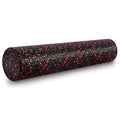 High Density Speckled Foam Roller 36x6in, Black/Red