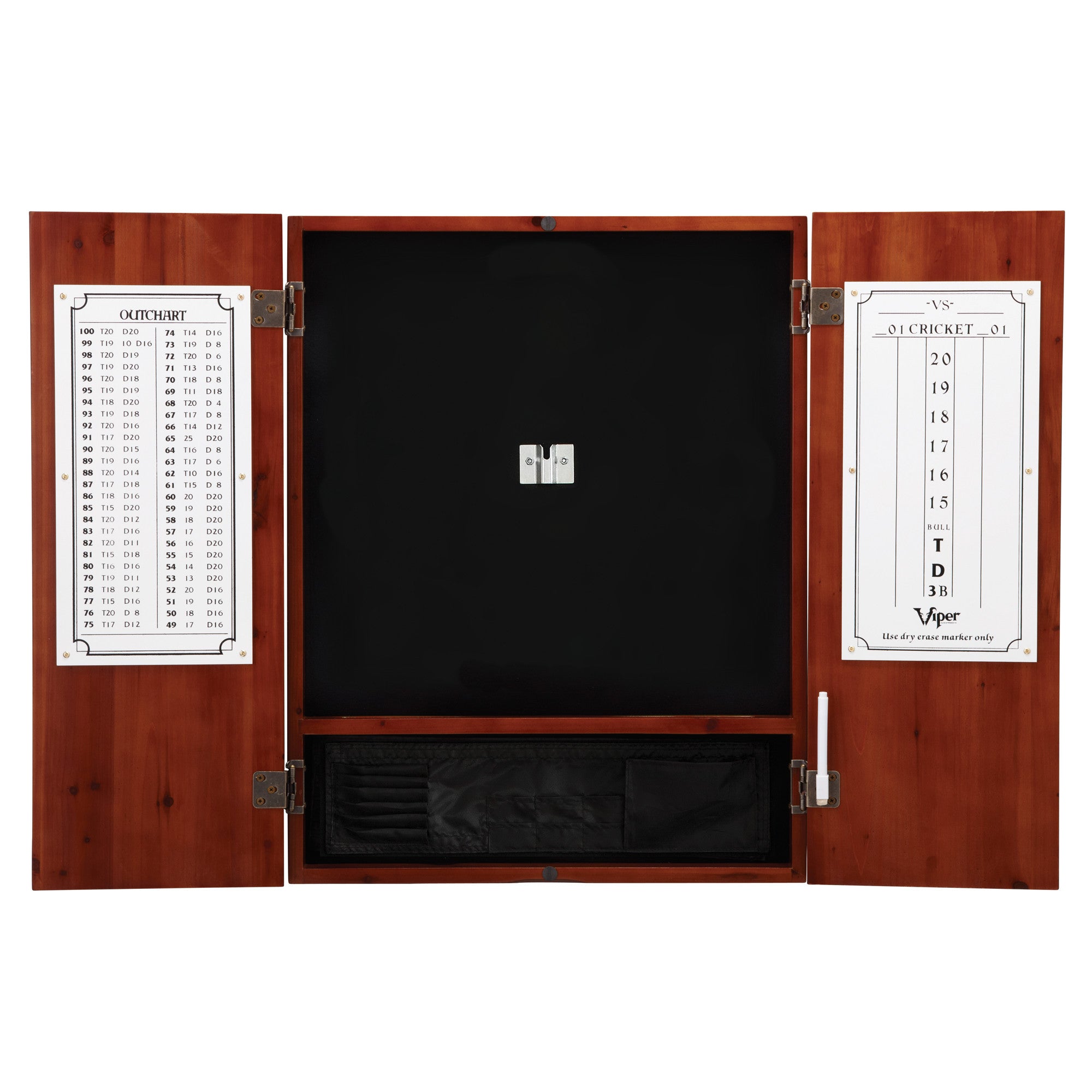 Viper Metropolitan Cinnamon Steel Tip Dartboard Cabinet, Viper Razorback Sisal Dartboard, Viper Underground Raven Steel Tip Dart