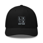 Four Box Logo Trucker Hat — Mesh-Back Snapback Cap (Gray Logo)