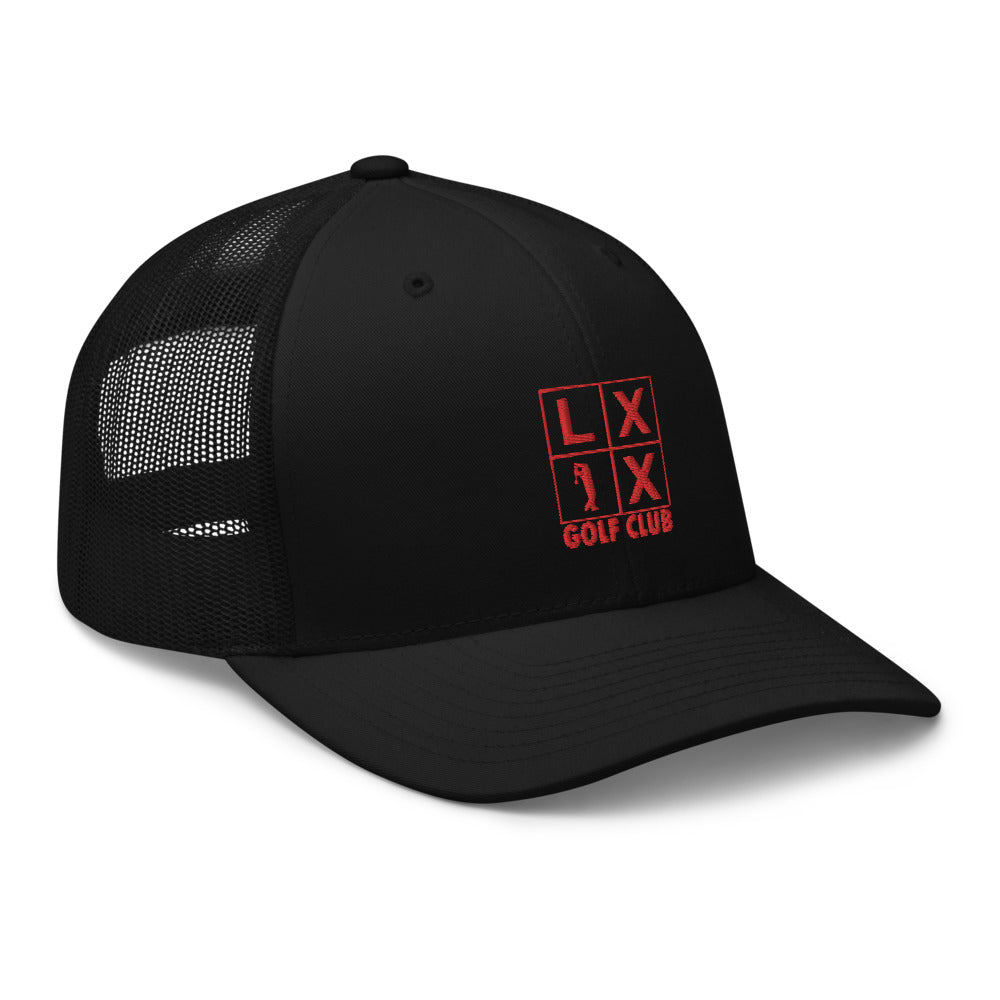 Four Box Logo Trucker Cap - Red Logo