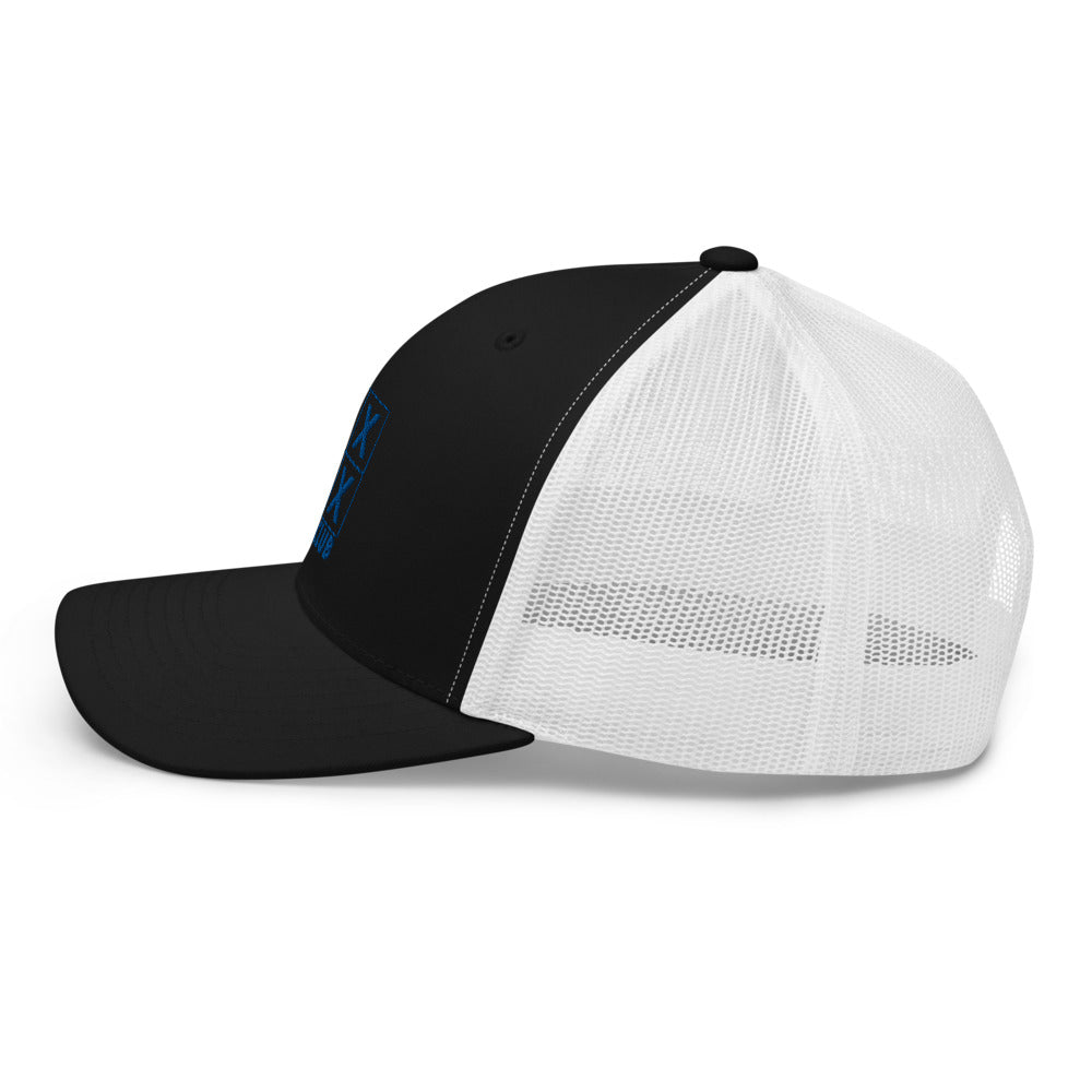Four Box Logo Trucker Cap - Blue Logo