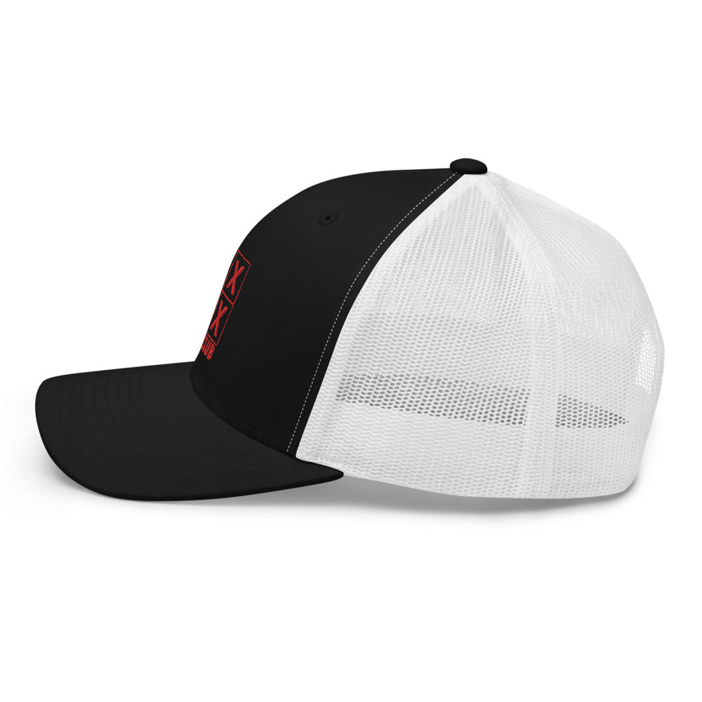 Four Box Logo Trucker Cap - Red Logo