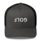 Upside Down Golf Trucker Cap - White Logo