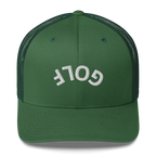 Upside Down Golf Arch Trucker Cap