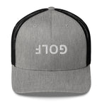 Upside Down Golf Trucker Cap - White Logo