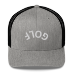 Upside Down Golf Arch Trucker Cap