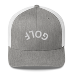 Upside Down Golf Arch Trucker Cap