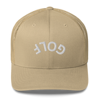 Upside Down Golf Arch Trucker Cap