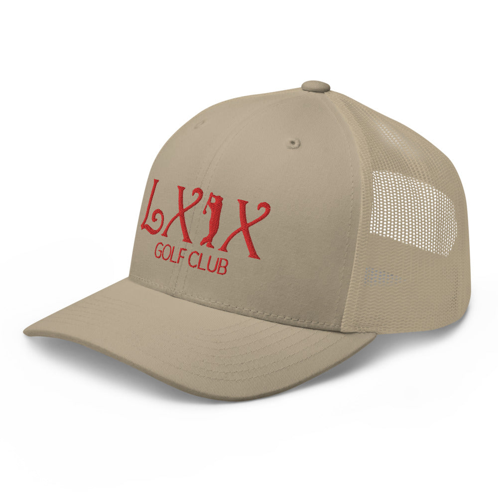 Curve Logo Trucker Cap - Red Logo