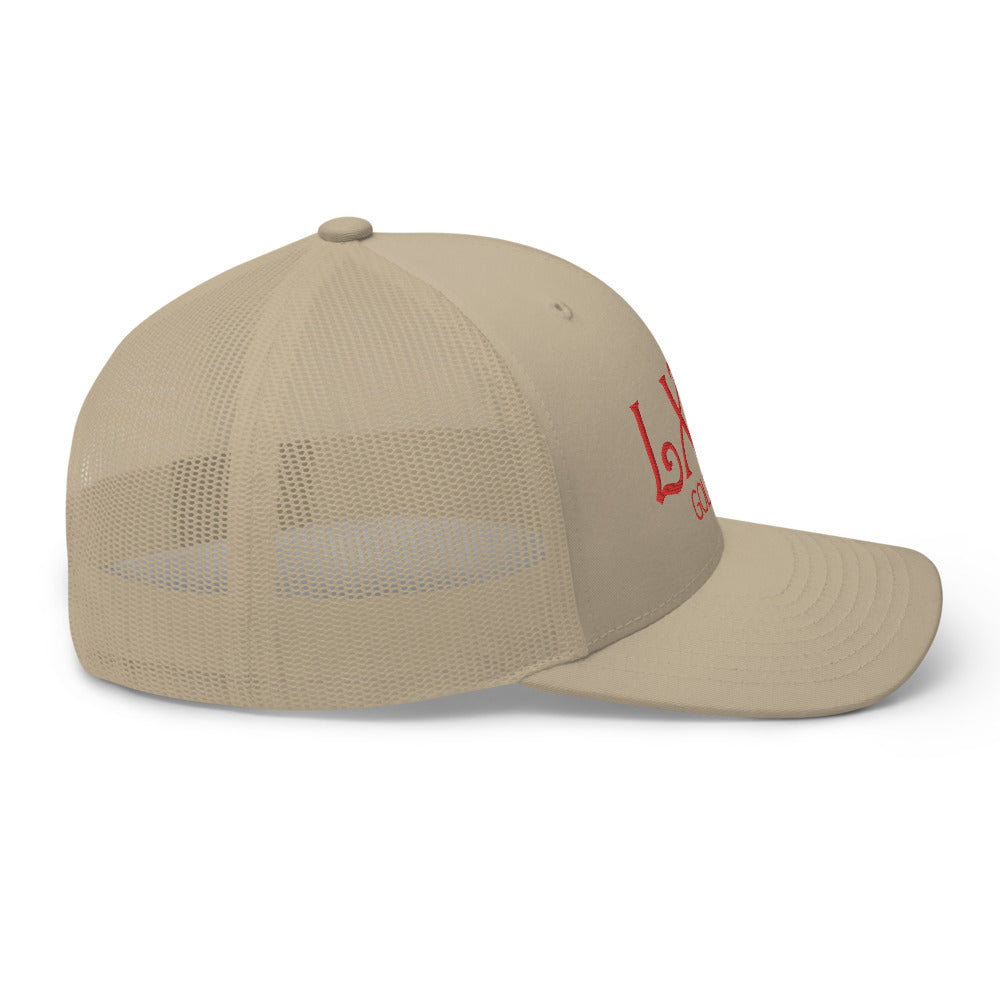 Curve Logo Trucker Cap - Red Logo