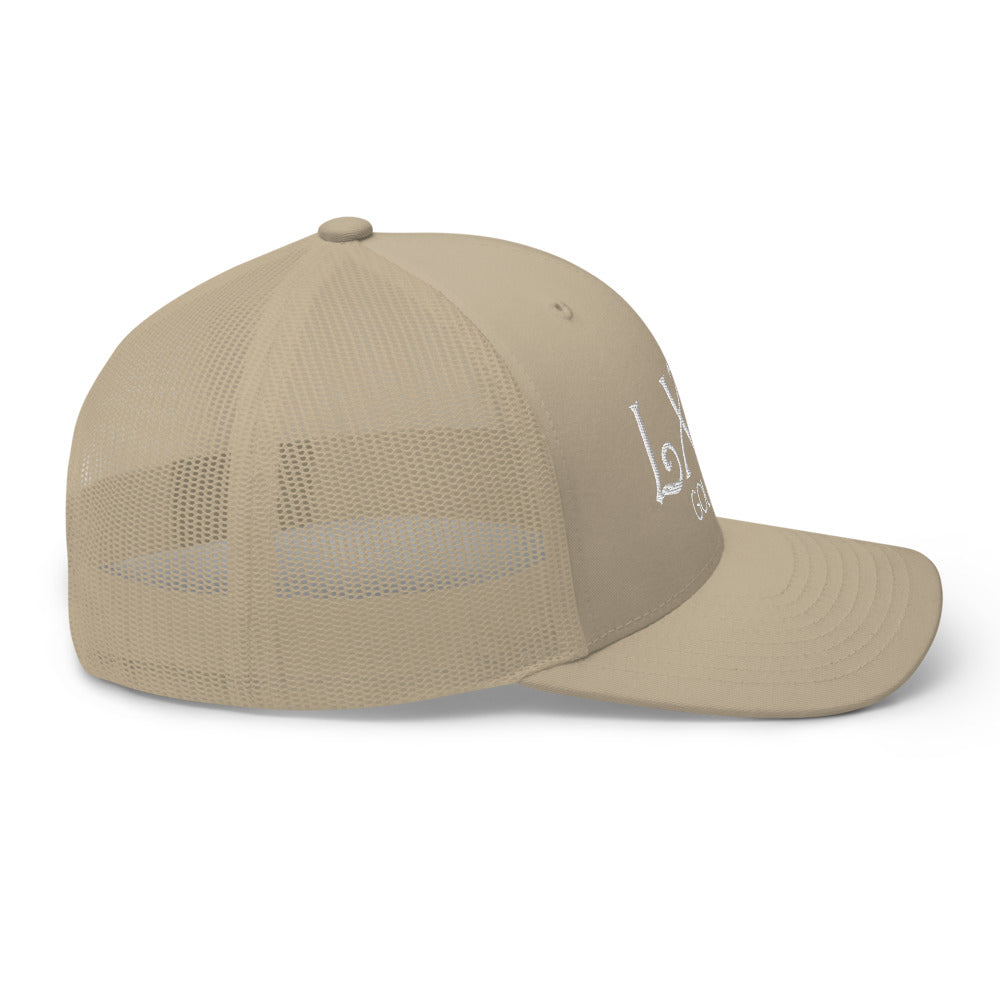 Curve Logo Trucker Cap - White Logo