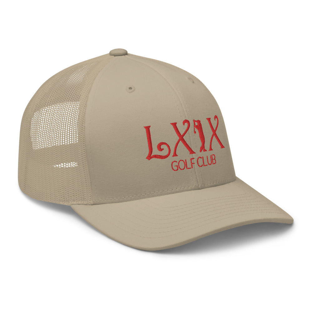Curve Logo Trucker Cap - Red Logo