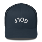 Upside Down Golf Arch Trucker Cap
