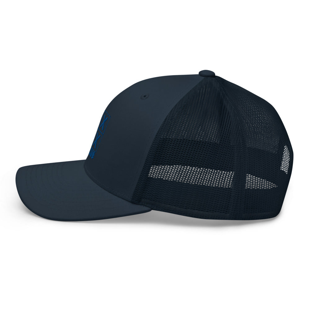 Four Box Logo Trucker Cap - Blue Logo