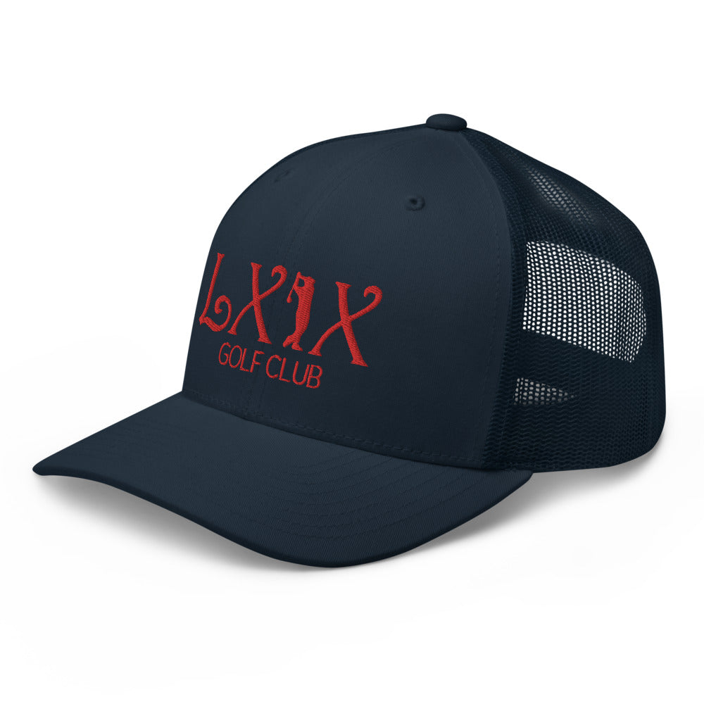 Curve Logo Trucker Cap - Red Logo