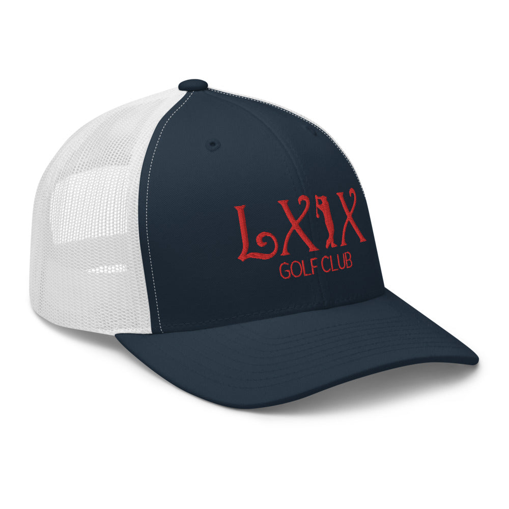 Curve Logo Trucker Cap - Red Logo