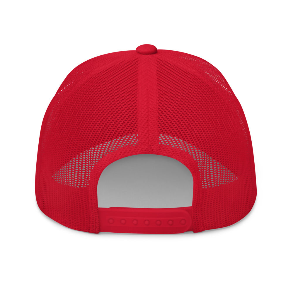 Curve Logo Trucker Cap - Red Logo