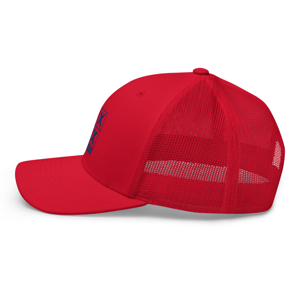Four Box Logo Trucker Cap - Blue Logo