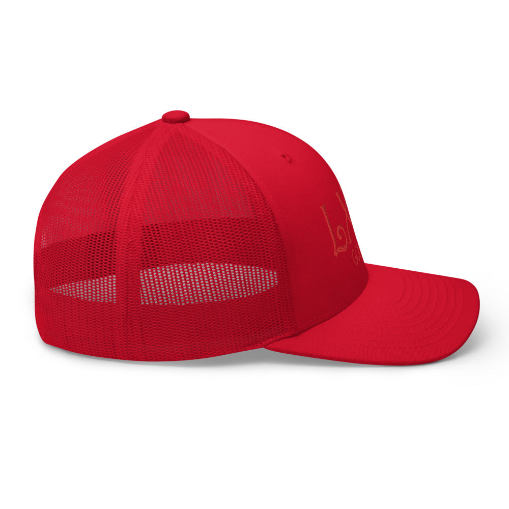 Curve Logo Trucker Cap - Red Logo