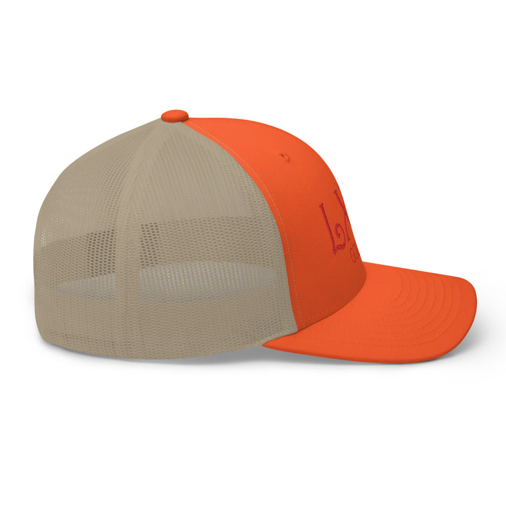 Curve Logo Trucker Cap - Red Logo