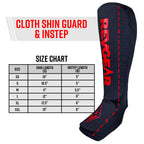 Revgear Amateur Cloth Shin & Instep Guards for Muay Thai, MMA, Boxing
