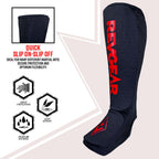 Revgear Amateur Cloth Shin & Instep Guards for Muay Thai, MMA, Boxing