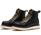 ROCKROOSTER Trinidad Men's 6 inch Black Steel Toe Wedge Work Boots SAP2301