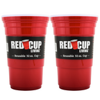 Redcupliving 32oz Reusable Party Cups, Pack of 6, Leakproof & BPA-Free