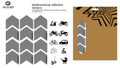 ENLEE 12pcs Lightweight MTB Bicycle Wheel Rim Reflective Stickers Bike Rim Safety Reflector