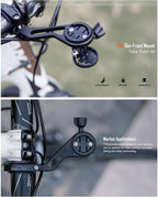 Magicshine Out Front Mount, Compatible with Garmin Computers, Bike Front Lights, GPS, etc. Compatible with Wahoo, Polar, Bryton Devices.