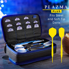 Casemaster Plazma Plus Dart Case Black With Sapphire Zipper And Phone Pocket