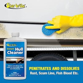 Star Brite Instant Hull Cleaner - Clean Stains & Scum Lines On Boat Hulls Easily & Effortlessly - 1 Gal (081700N)