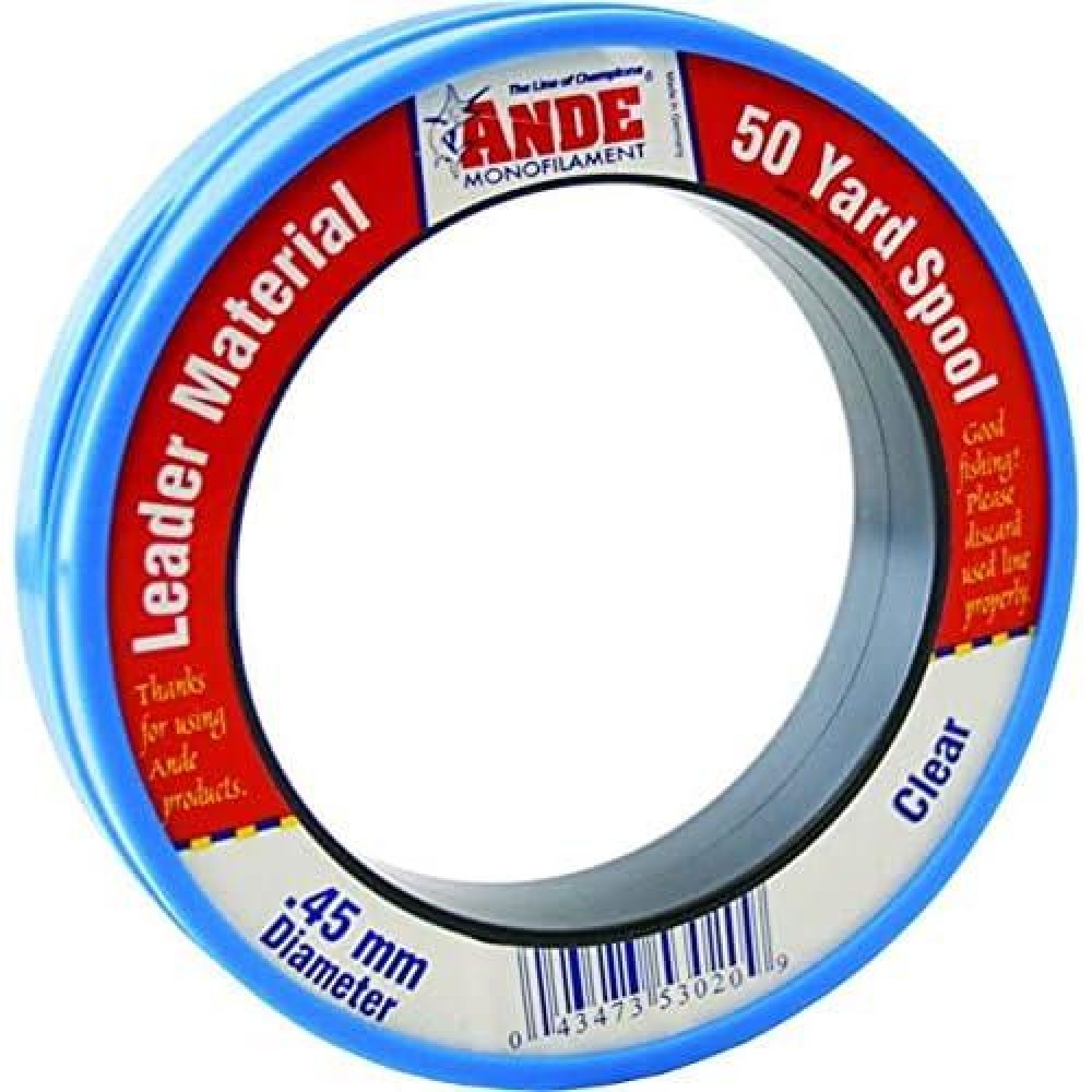 Ande Fcw50-12 Fluorocarbon Leader Material, 50-Yard Spool, 12-Pound Test, Clear Finish
