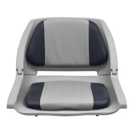 Wise 8WD139LS-012 Molded Fishing Boat Seat with Marine Grade Cushion Pads, Grey Shell, Grey/Charcoal Cushion