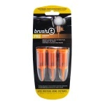 BRUSH T Premium Plastic Golf Tees, Orange Oversize 3-Pack, Size 2.4