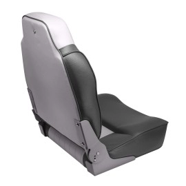 Wise 8WD640PLS-664 Lund Style High Back Boat Seat, Grey/Charcoal