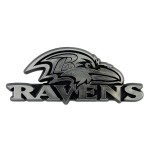 FANMATS 60260 Baltimore Ravens Molded Chrome Plastic Emblem