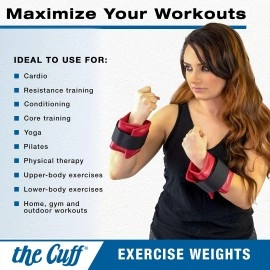 The Cuff Original Adjustable Ankle and Wrist Weight for Training, Dance, Running, Toning, and Physical Therapy for Men and Women, 20 Piece Set (2 each .25, .5, .75, 1, 1.5, 2, 2.5, 3, 4, 5 lb)