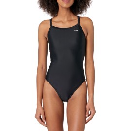 TYR Women's TYReco Solid Diamondback Swimsuit, Black, 28