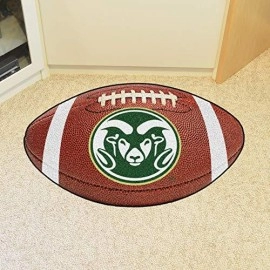 Fanmats 4978 Colorado State Rams Football Rug - 20.5In. X 32.5In. | Sports Fan Home Decor Rug And Tailgating Mat - Ram Head