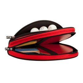 Killerspin Barracuda Ping Pong Paddle and Ball Carry Case Black/Red