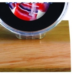 NHL Light Wood Puck Holder, Small, Clear