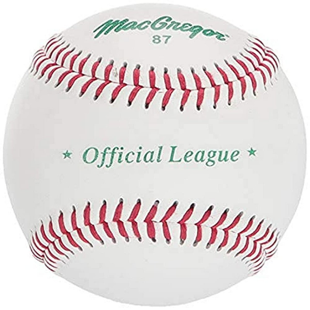 MacGregor 87 Official Split Baseball, Leather (One Dozen) , White Pearl