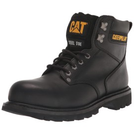 Cat Footwear Mens Second Shift Steel Toe Construction Boot, Black, 14