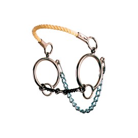 Reinsman 903 Ring Combination Rope Nose Hackamore; Stage E