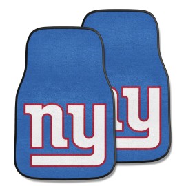 FANMATS - 5804 NFL New York Giants Nylon Face 2-pc Carpet Car Mat , 18
