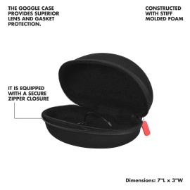 TYR 1LGPCASEALL Protective Goggle Case, Black