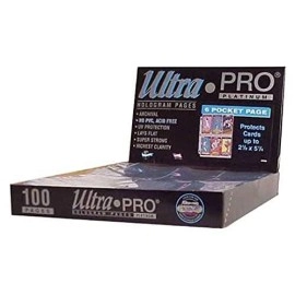 Ultra Pro 6-Pocket Platinum Page With 2-1/2 X 5-1/4 Pockets 100 Ct.