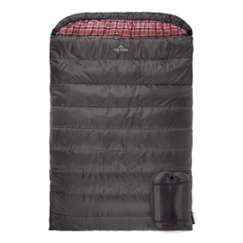 Teton Sports Mammoth Queen Size Sleeping Bag- Double Sleeping Bag - A Warm Bag The Whole Family Can Enjoy - Great Sleeping Bag For Camping, Hunting And Base Camp. Compression Sack Included